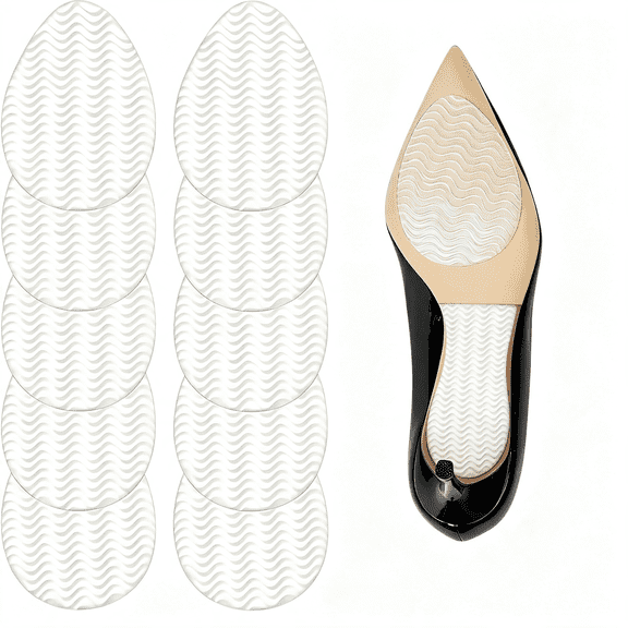 XIBUFE Clear Non-Slip Shoe Pads Sole Protectors Adhesive,Non Slip Pads for Heels,High Heels&Formal Shoes,Pointed Heel Anti-Slip Pad,High Heel Anti-Slip Shoe Grip,Toe Sole Traction Sticker