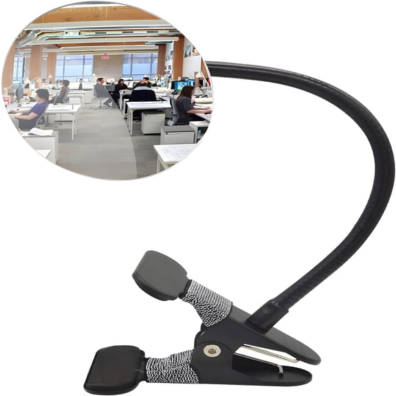 XIBUFE Clip On Security Mirror, Convex Cubicle Mirror for Personal Safety and Security Desk Rear View Monitors or Anywhere (3.35", Round)