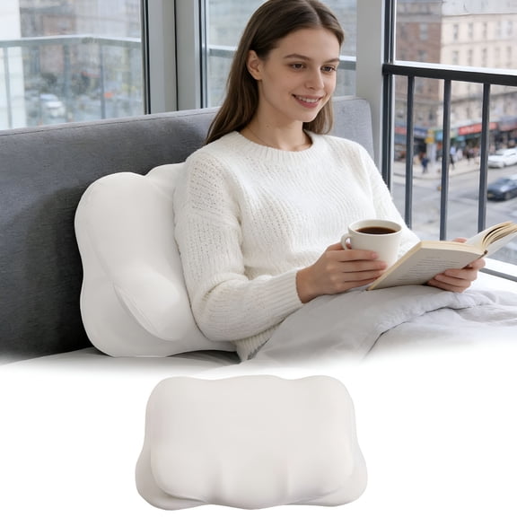 XIBUFE 2026 New Cloud Pillow-Ergonomic Memory Foam Pillows,Adjustable Cervical Neck Support Pillow with Breathable Pillowcase,Neck Bed Pillow for Pain Relief Sleeping&Side Back Stomach Sleepers,White