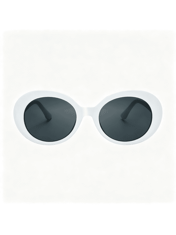 Clout Goggles Oval Mod Retro Vintage Inspired Sunglasses Round Lens Gift Box Retro Trendy White Sunglasses