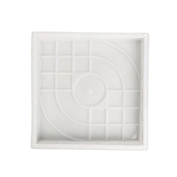 XIBUFE Concrete Paver Molds, Stepping Stone Molds, 12 in Square, White Polypropylene, Backyard Paving, Outdoor S, 1 Pc