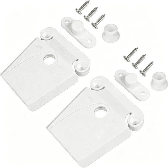 XIBUFE Cooler Latch Replacement Kit,Ice Chest Lid Latch Repair Parts with 2 Winged Posts & 2 Single-Screw Button Posts,Compatible with 50-165 Qt Coolers,Plastic Lock Set 2 Pack