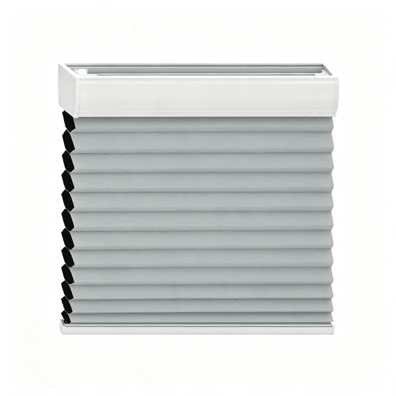 XIBUFE Cordless Cellular Shades,Blackout Honeycomb Shades for Windows,Pull Down Pleated Blinds,Easy to Install for Indoor Windows and French Doors,Grey(Blackout),35.5" W X 72" H