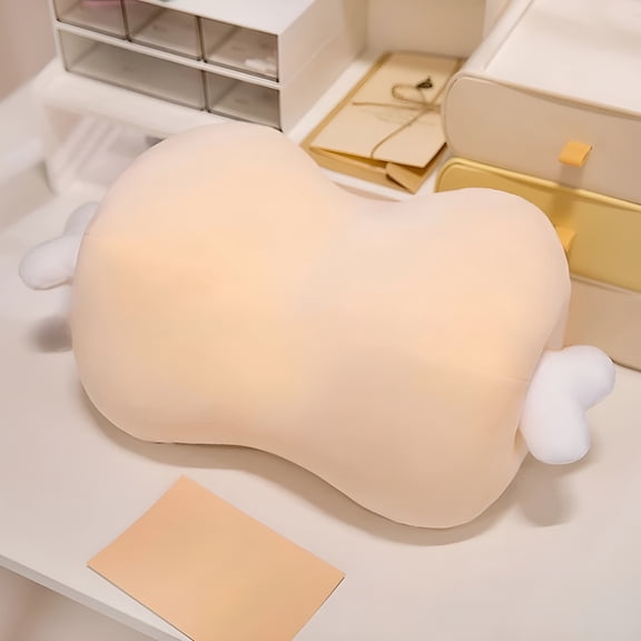XIBUFE Cute Meat Bone Pillow,Soft & Adorable Stuffed Toy,Multi-Functional Cushion for Napping & Decorative Use,Removable & Washable Stuffed Pillow,Unique Meat Shaped Soft Cushion
