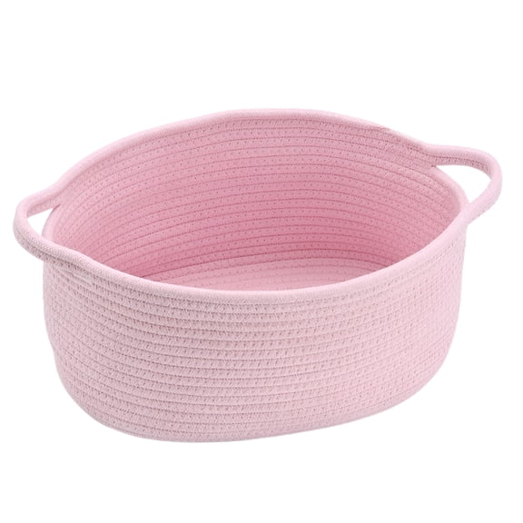 XIBUFE Cute Woven Storage Basket with Handle,Baskets for Gifts Empty,Gift Baskets for Halloween Birthday Shower Raffle Fundraiser,Decorative Organizer Box for Toy Pet Boo Basket