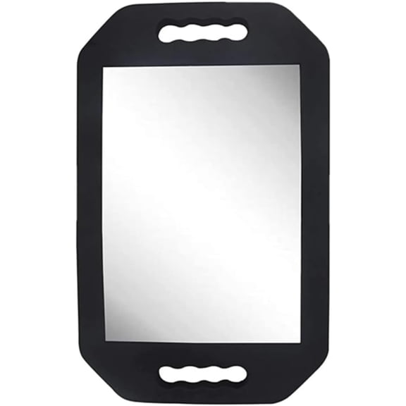 XIBUFE Double Handle Mirror-Large Hand Held Mirror(16.14" X 9.84")Barber Mirrors Handheld,Salon Hand Mirrors with Handle,Barbershop Hair Salon Equipment Hairstylist and Barber Accessories
