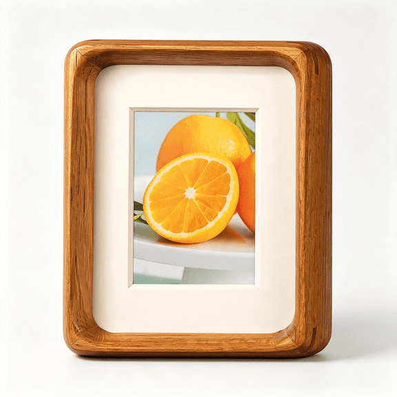 XIBUFE Dual Size 3.5X5 Picture Frame,Fits 2.5X3.5 with Mat Or 3.5X5 without Mat,Solid Teak Wood Mini Frame for Wallet Size&Instax Mini,Small Desk Or Wall Decor,Baby Gift
