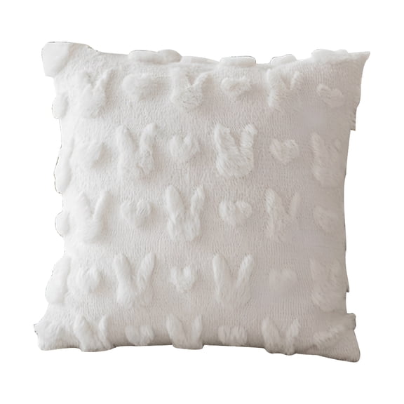 XIBUFE Easter Pillow 18x18 Inch Floral Bunny Plush Pillow Soft Decorative Throw Cushion for Sofa Couch Living Room Decor Spring Easter Decorations Home Accent Gifts