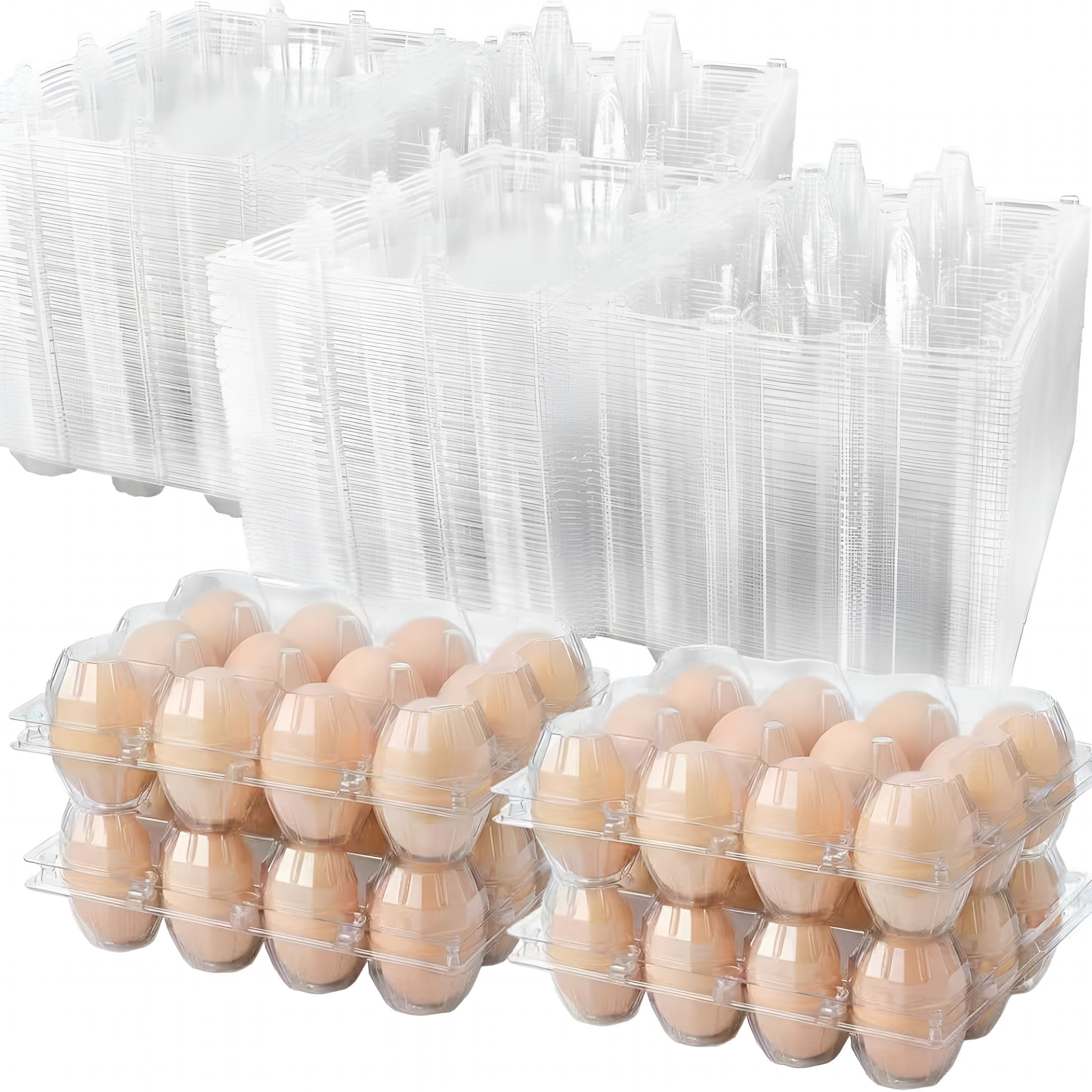 XIBUFE Egg Cartons Egg Storage for Refrigerator,Plastic Egg Cartons Reusable