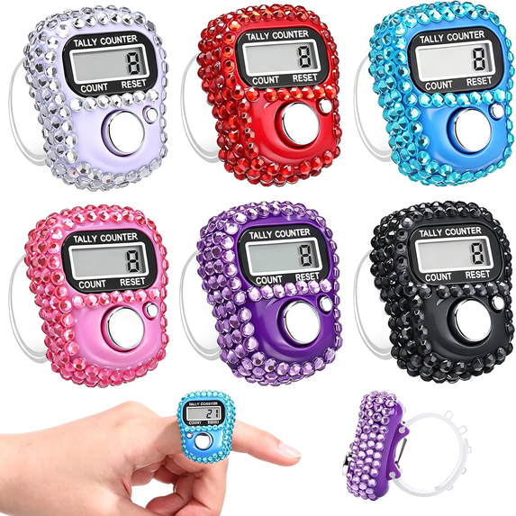 Point Counterpoint Png XIBUFE Electronic Finger Clicker Counter,Rhinestones Tally Tasbeeh ...
