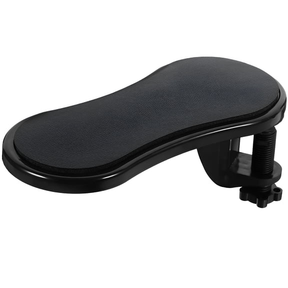 XIBUFE Ergonomic Desk Arm Rest with Integrated Mouse Pad, Adjustable Rotating Wrist Support for Computer Workstations, Tool-Free Clamp Armrest Extender for Home Office and Gaming Setups