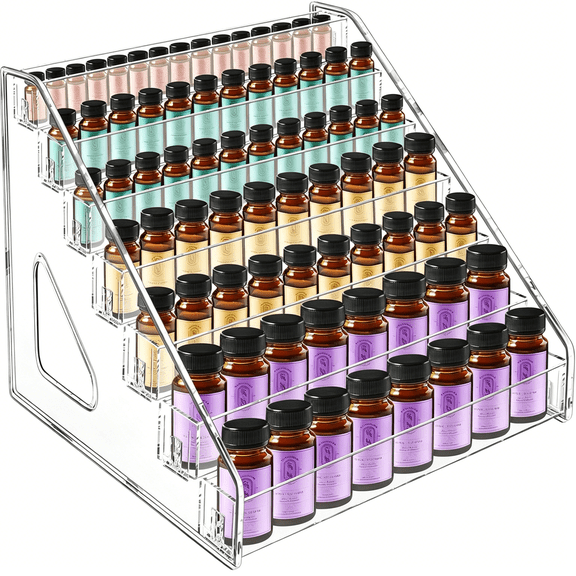 XIBUFE Essential Oil Organizer 7 Tier,Essential Oil Storage Shelf,Essential Oil Holder