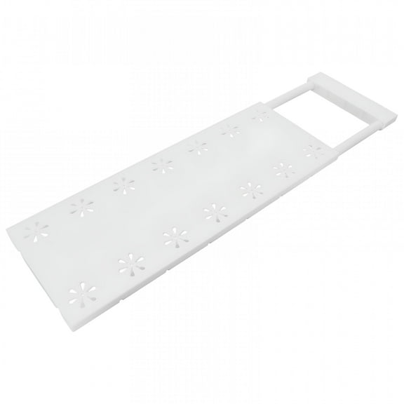 XIBUFE Expandable Adjustable Tension Shelf for Wardrobe Shelving, Expanding Organization, White