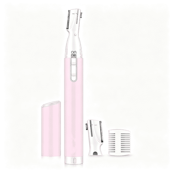 XIBUFE Eyebrow & Facial Hair Trimmer,Precision Detailer with Rinseable Blade,Battery Operated,Double-Sided Razor for Fine Hair,Chin & Peach Fuzz,Compact Pen Size,Safe & Gentle Touch-Ups
