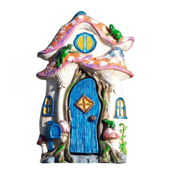 XIBUFE Fairy Garden Houses,Artificial Wood Statues Fairy Garden House,Magical Fairy Garden for Kids Room,Garden,Wall,Trees Outdoor,Miniature Fairy Garden Outdoor Decor Accessories