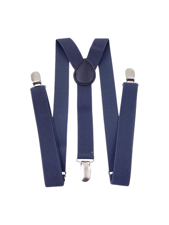 Fashion British Style Solid Color Suspenders for Men and Women-Classic Y-Back Clip On Braces,Adjustable Elastic Straps for Casual Wear One Size Classic Y-Back suspenders women
