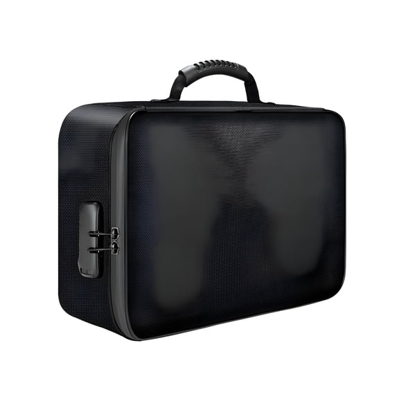 XIBUFE Fireproof Document Box with Lock,Portable Fireproof Document Bag Waterproof Fire Proof File Box for Documents,File Organizer Box for Important Paperwork