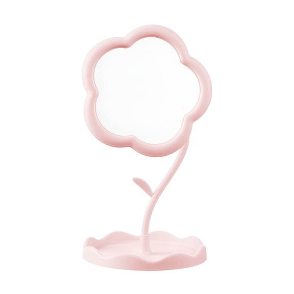 XIBUFE Flower-Shaped Makeup Mirror, for Desk Vanity Mirror, for Bedroom Living Room and Minimal Spaces Room Decor Home Decorations Small Mirror for Desk