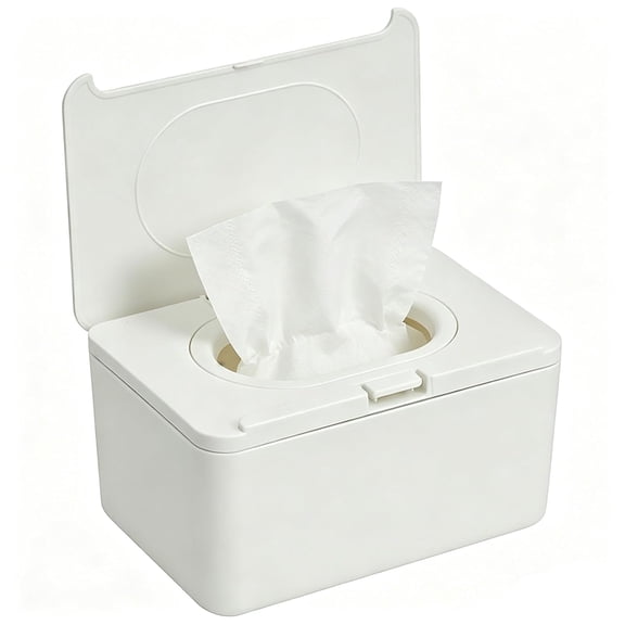 XIBUFE Flushable Wipes Dispenser,Refillable Wipes Container with Non-Slip Base and Sealed Lid,Reusable Wet Wipes Holder for Baby and Adult,Keeps Wipes Moist and Fresh for Bathroom,Home and Office