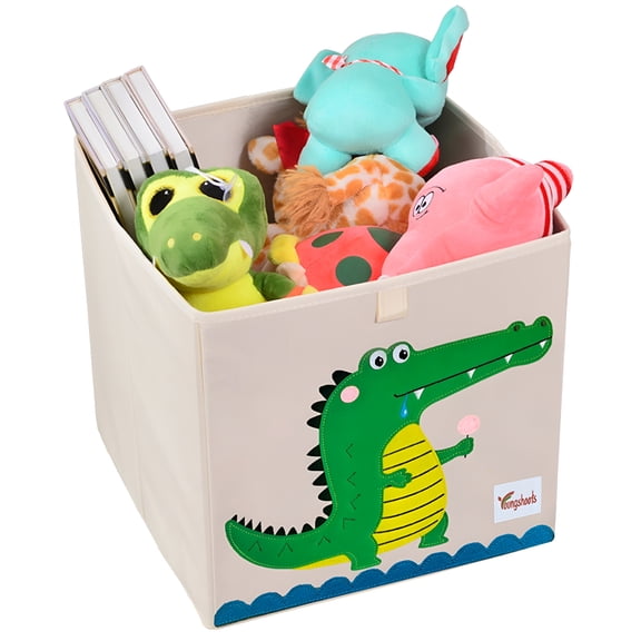 XIBUFE Foldable Animal Toy Storage Box/Bin/Cube, Home Storage Boxes, Collapsible Storage Organizer Chest Basket Container for Boys and Girls (13 X 13 X 13 Inch)
