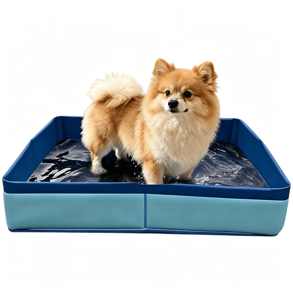 XIBUFE Foldable Dog Pool Supplies,Portable Pet Wading Pool Bathtubs for Cat Dog Cat Dog Pool Bathtub Folding Non-Slip Cats Dogs Pool for Indoors Outdoors Camping Picnic Backyard Small Dog Pools