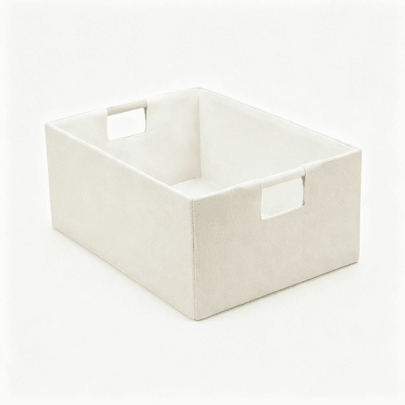 XIBUFE Foldable Fabric Storage Basket for Shelves,Linen Decorative Storage Bin with Wooden Handles,Small Organizer Cube for Closet,Rectangle Canvas Box for Organizing,Decor,15X10.6X6"Es Beige