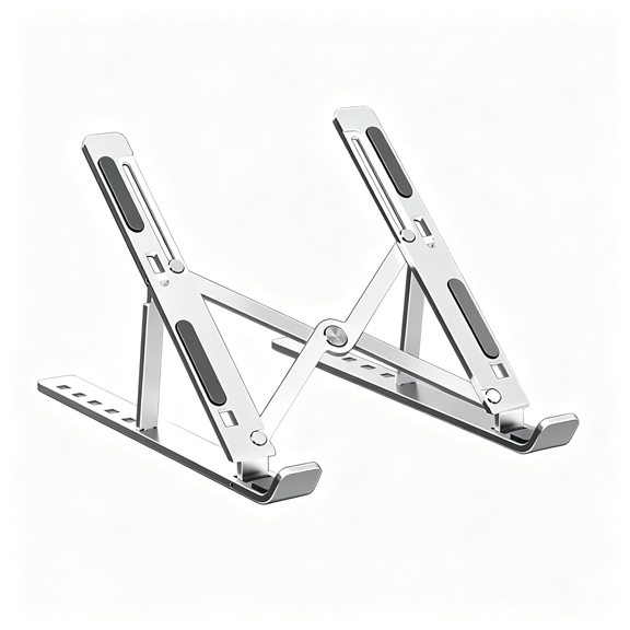 XIBUFE Foldable Laptop Stand for Desk,Portable Aluminum Notebook Stand Computer Holder Adjustable Riser for Tablets,More 10-17" Laptops