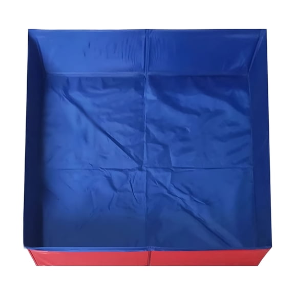 XIBUFE Foldable Square Pet Pool Bath Tub For Dogs And Cats Indoor Outdoor Portable Pet Bathing Tub Swimming Pool foldable dog pool Red 50X8X50cm