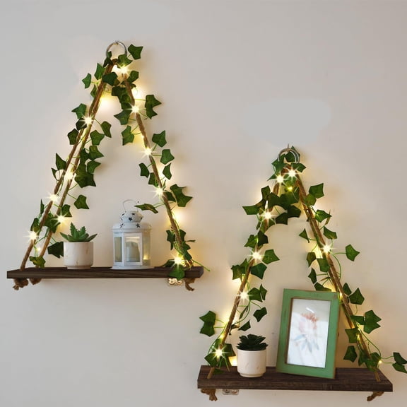 XIBUFE Forest Angle Shelf for Wall,Floating Shelves,Floating Shelves for Wall No Drilling,Adhesive Shelves,Command Strip Shelf,Room Decor Aesthetic,Whimsical Decor,2-Piece Set