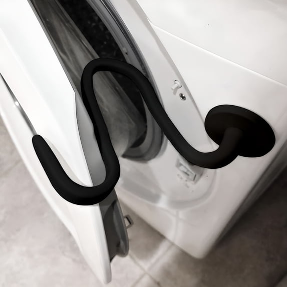 XIBUFE Front Load Washer Door Prop&Stopper-Magnetic Washing Machine Door Holder with 2.6-Inch Strong Magnet Base,Removable Stopper,Keep Washer Open for Fresh Laundry Smell-White