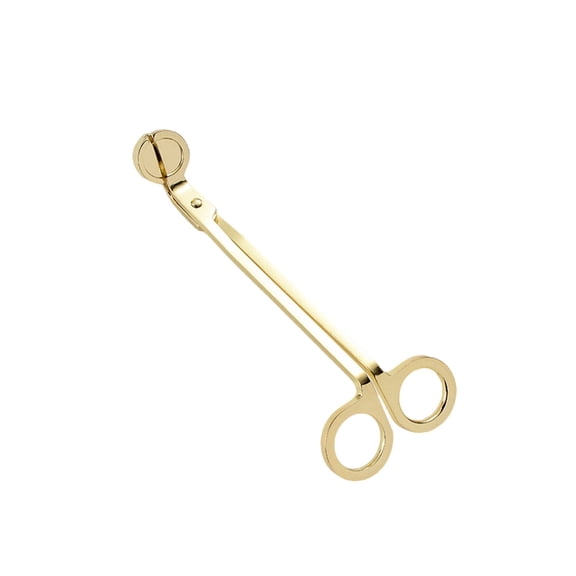 XIBUFE Gold Candle Wick Trimmer, Premium Stainless Steel Snuffer Tool for Even Burning, Mess-Free Maintenance for Home, Office, and DIY Candle Makers