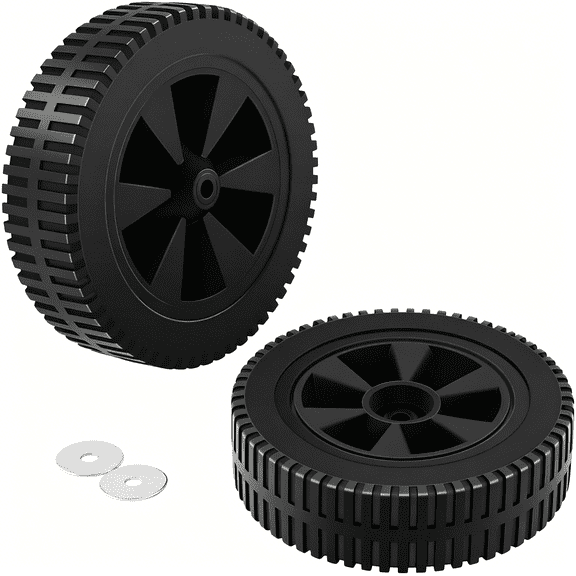 XIBUFE Grill Wheels Replacement Parts,Plastic Black 7 Inch