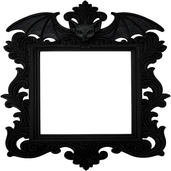 XIBUFE Halloween Picture Frame,6 X 8Inch Bat Frames,Black Gothic Picture Frame for Wall Halloween Decorations Indoor & Home Office Table Tabletop Decor