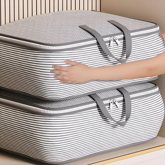XIBUFE Heavy Duty Extra Large Storage Bags with Reinforced Handles - Thickened Double Zipper Clothes Tote Organizer for Travel, Packing Bags for Moving and Home Moving Bags