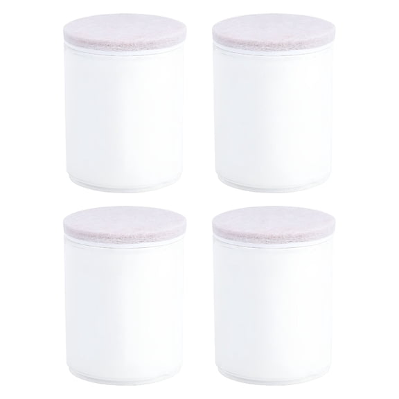 XIBUFE Heavy Duty Steel Furniture Risers, 4 Pack Round Table Lifts for Sofa Bed Desk Chair, White Floor Protectors, Elevator Legs for Heavy Furniture, Scratch Resistant
