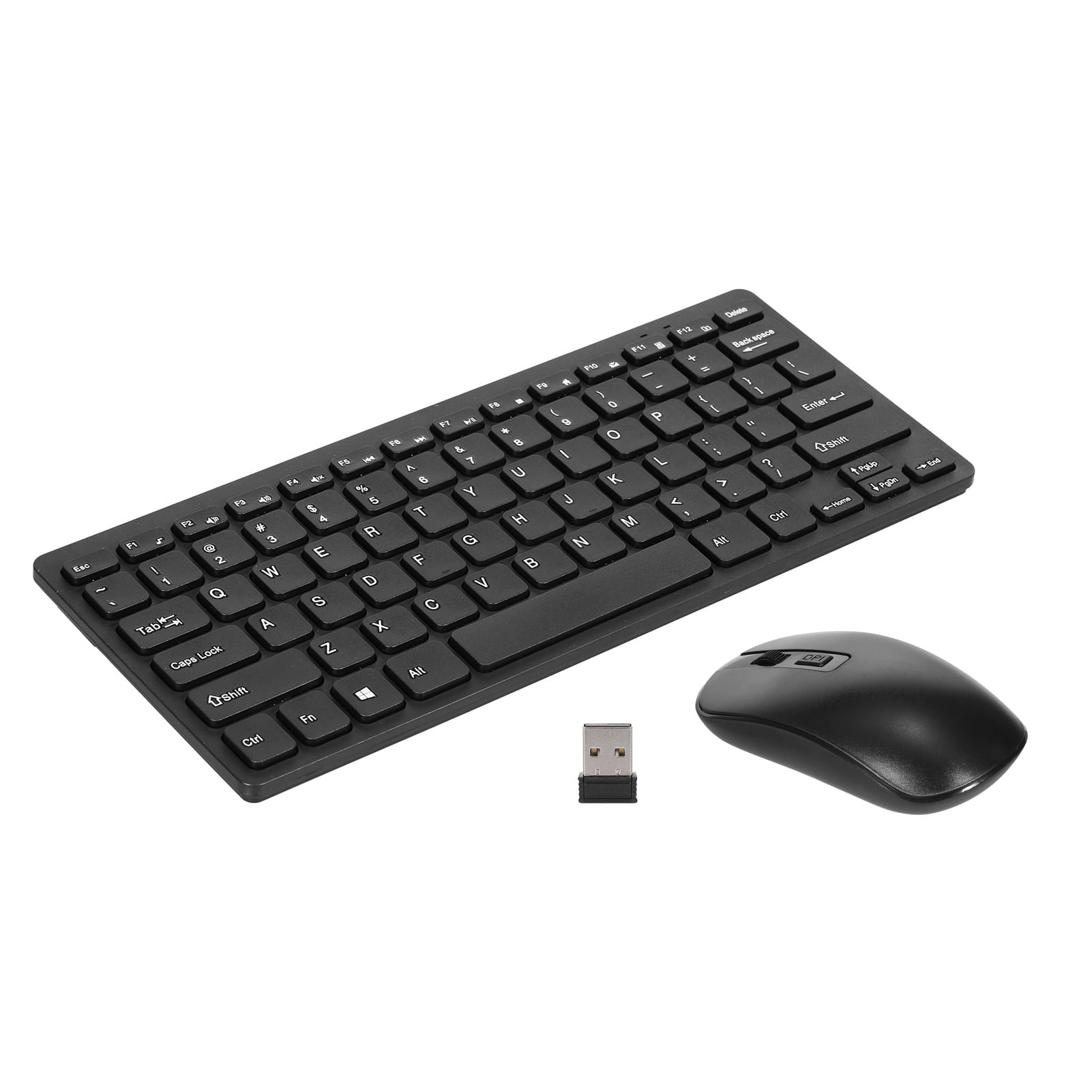 XIBUFE Keyboard Mouse Combo 2.4G Wireless 78 Key Mini Keyboard and ...