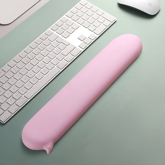XIBUFE Keyboard Wrist Rest,Soft Rubber Keyboard Wrist Support,Ergonomic for Typing Pain Relief,Desk Pads Support Hand And Arm,High Beauty,Solid Color