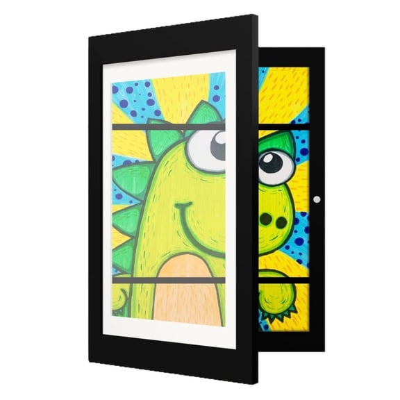 XIBUFE Kids Art Frames,8.5X11 Front Opening Kids Artwork Frames Changeable,Artwork Display Storage Frame for Wall,Holds 50 Pcs,For 3D Picture,A4 Art-Work,Crafts,Children Drawing,Hanging Art