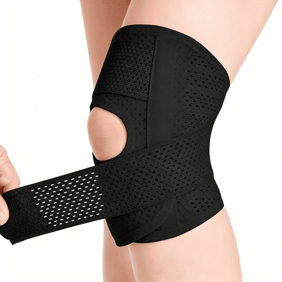 XIBUFE Knee Brace with Side Stabilizers Relieve Meniscus Tear Knee Pain Acl Mcl Arthritis,Joint Pain Relief,Breathable Adjustable Knee Support Suitable for Men and Women with Sports Injuries