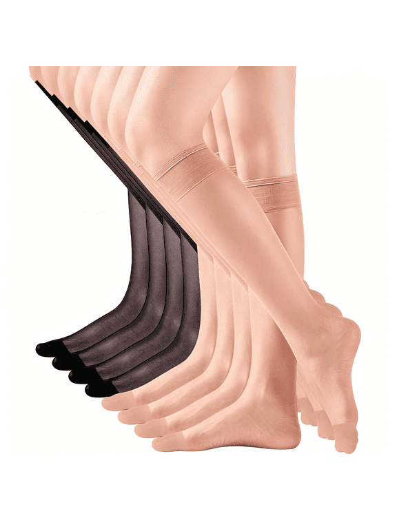Knee High Stockings for Women,15D Sheer Knee Highs Elastic Socks for Skirt Heels Boots Dance Shopping Valentine Gift Knee High Nylons for Women