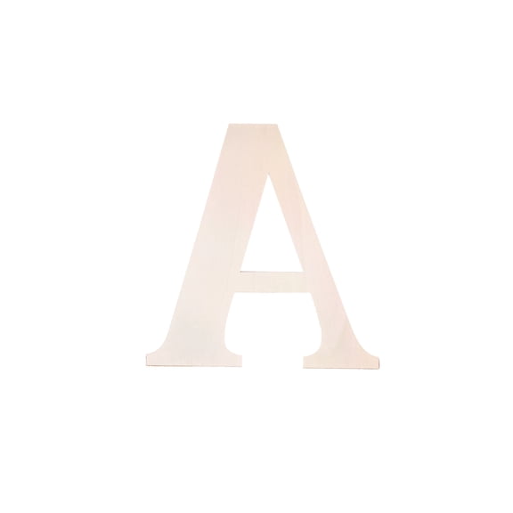 XIBUFE Large Wooden Letters Big Cursive Wooden Letters Cutouts Unfinished Wood Script Letters for Wall Decor Wood Alphabet Letters for Crafts Nursery Birthday Wedding Decoration (A, 12 Inch)