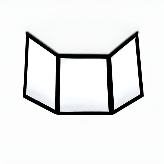 XIBUFE Magic Mirror,3 Way Mirror,Tri Fold Mirror for Practicing Magic Gimmick Illusions,Professional Magician Accessories,3 Sided Mirror for Cards Tricks Three Way Mirror