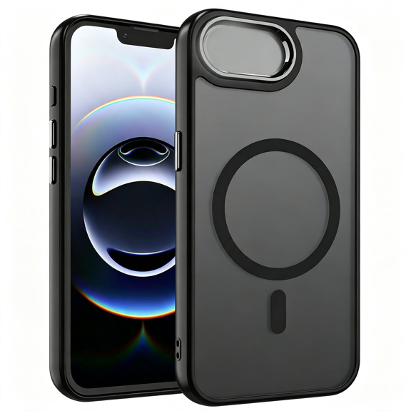 XIBUFE Magnetic Matte Case for Iphone 16E,Black|Compatible with Magsafe,Military Grade Drop Protection,Slim Translucent Anti-Fingerprints Shockproof Protective Phone Case