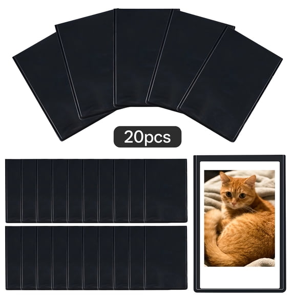 XIBUFE Magnetic Picture Frame 20 Pack, Mini Picture Frames 2x3, Black Picture Frame, Magnetic Picture Frames for Refrigerator