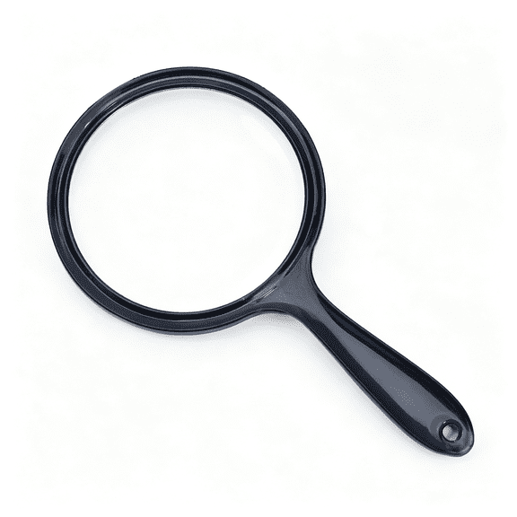 XIBUFE Makeup Hand Mirror, Double-Sided 3X 1X Magnifying Large Travel Handheld Mirror Cosmetic Mirror Acrylic Clear Finish Round Mirror (Practical Hand Mirrors with Handle Black)