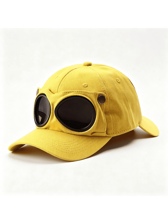 Mens Korean-Style Pilot Baseball Cap,Korean Style Pilot Baseball Hat,Mens Aviator-Style Baseball Cap,Curved Brim Casual Streetwear Hat,Sun-Protective Headwear for Outdoor Daily Activities