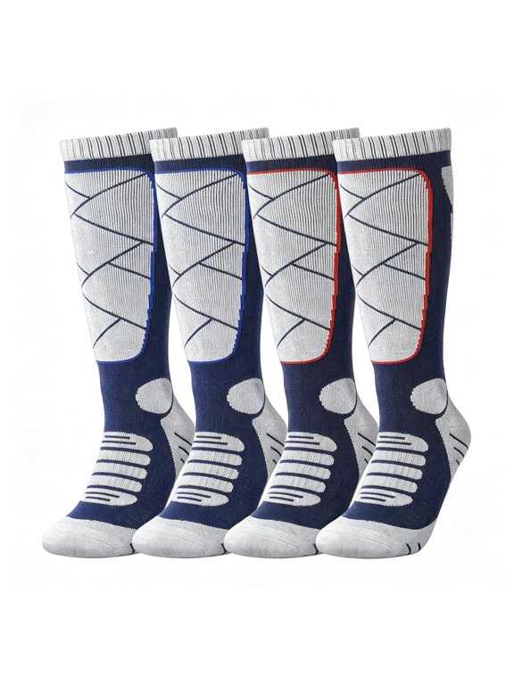 Merino Wool Ski Socks for Kids & Adults,Cold Weather for Ski,winter,Warm Over-The-Calf Socks, Winter activities. Ski Socks Moisture Wicking