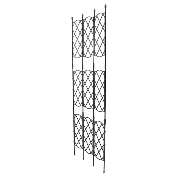 XIBUFE Metal Garden Trellis for Climbing Plants, 3 Pack Folding Wire Lattice Panels, Tall Decorative Fence Grid for Vines Roses Patio Backyard