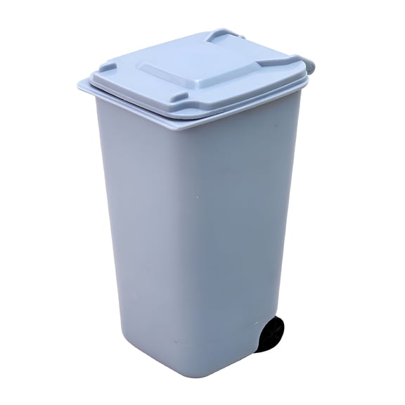 XIBUFE Mini Capacity Outdoor Trash Can with Wheels and Secure Lid Durable and Weather-Resistant,Ideal for Home Use