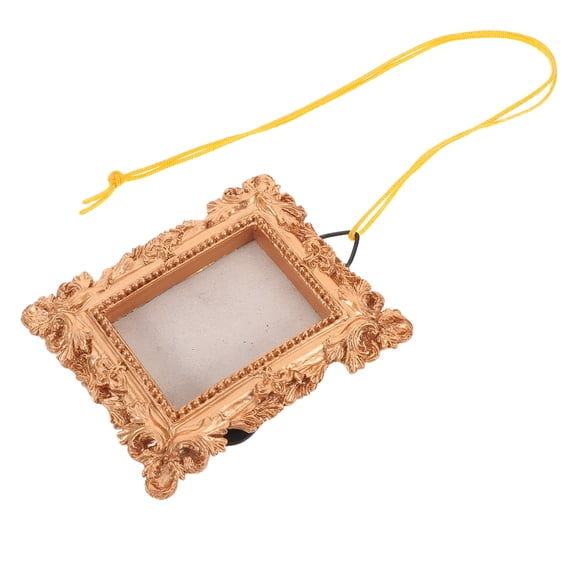 XIBUFE Mini Gallery Frames for Home Decor and Christmas Tree Decoration Lightweight Resin Wood Miniature Frames 3.5X5 Inches Miniature Picture Frames